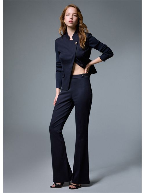 Pantaloni flare in punto milano LIU JO | WF6264J3976/93922